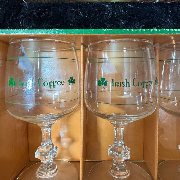 Vintage Durobor Irish Coffee Glasses Set Of 6 Made In Belgium - Picture 3 of 10